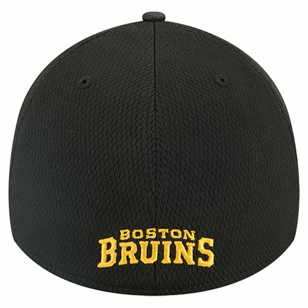 NHL Black Boston Bruins New Era Visor Hit 39THIRTY Flex Hat