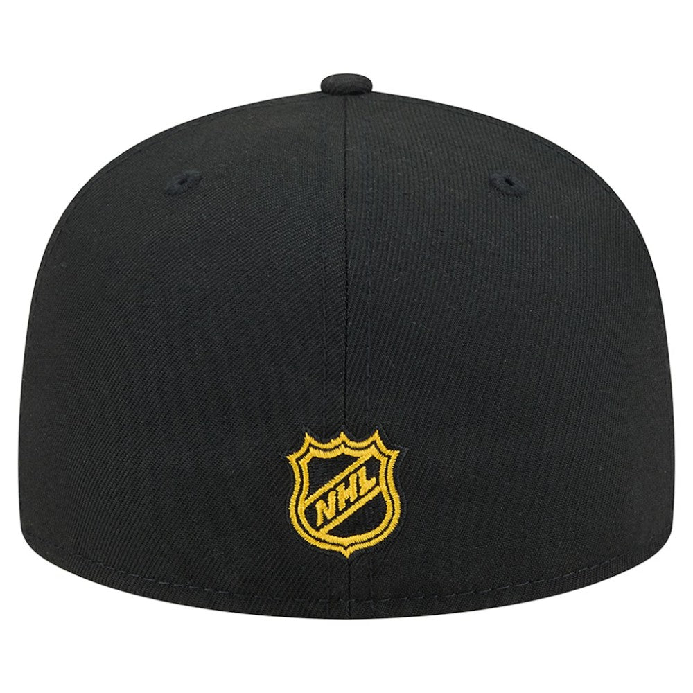 NHL Black Boston Bruins New Era Oversized Vintage Arch 59Fifty Fitted Hat