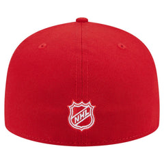 NHL Red Detroit Red Wings New Era Oversized Vintage Arch 59Fifty Fitted Hat