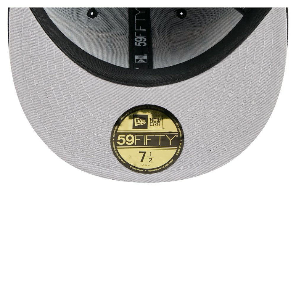 NHL Black Pittsburgh Penguins New Era Oversized Vintage Arch 59Fifty Fitted Hat