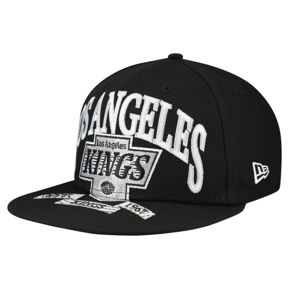 NHL Black Los Angeles Kings New Era Oversized Vintage Arch 59Fifty Fitted Hat