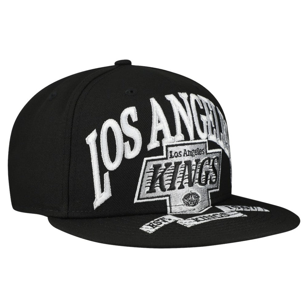 NHL Black Los Angeles Kings New Era Oversized Vintage Arch 59Fifty Fitted Hat