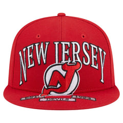 NHL Red New Jersey Devils New Era Oversized Vintage Arch 59Fifty Fitted Hat