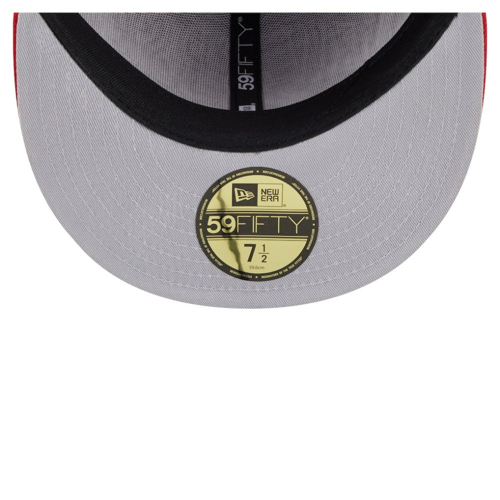 NHL Red New Jersey Devils New Era Oversized Vintage Arch 59Fifty Fitted Hat