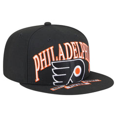 NHL Black Philadelphia Flyers New Era Oversized Vintage Arch 59Fifty Fitted Hat
