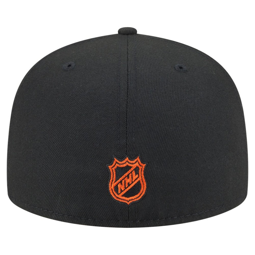 NHL Black Philadelphia Flyers New Era Oversized Vintage Arch 59Fifty Fitted Hat