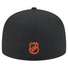 NHL Black Philadelphia Flyers New Era Oversized Vintage Arch 59Fifty Fitted Hat
