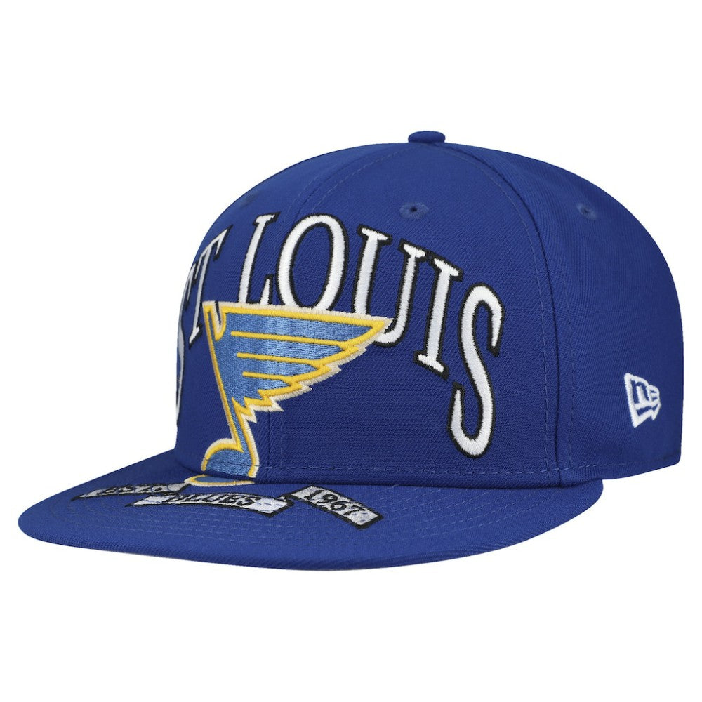 NHL Blue St. Louis Blues New Era Oversized Vintage Arch 59Fifty Fitted Hat