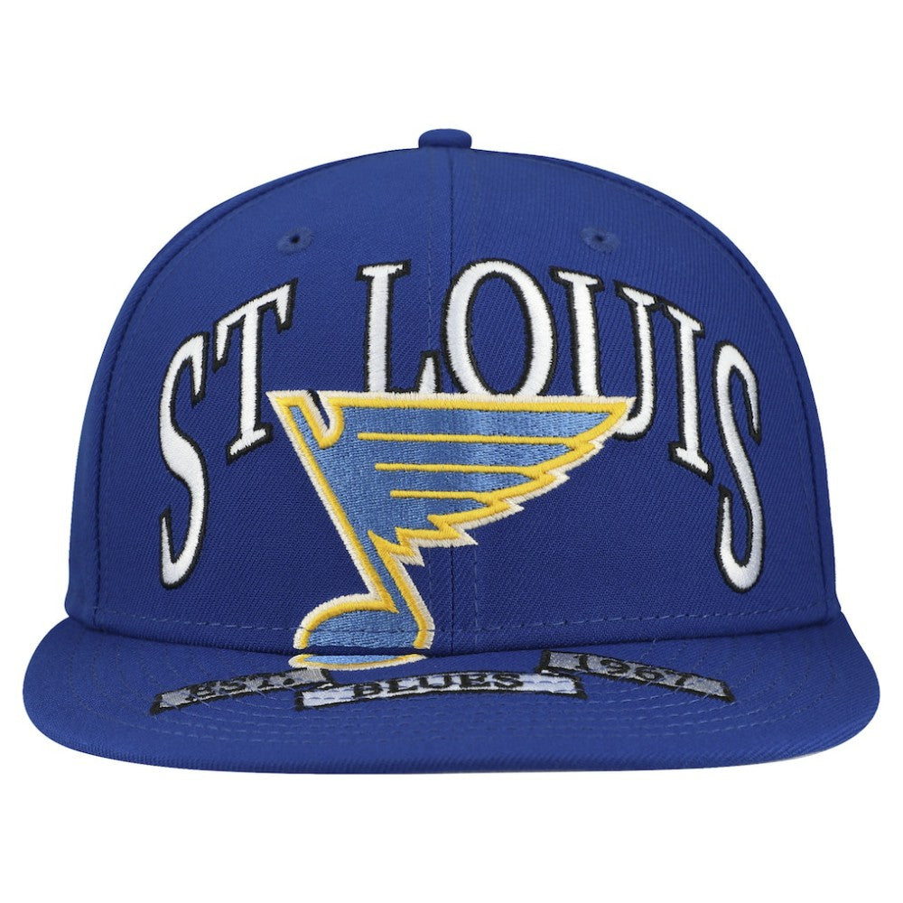 NHL Blue St. Louis Blues New Era Oversized Vintage Arch 59Fifty Fitted Hat