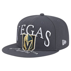 NHL Gray Vegas Golden Knights New Era Oversized Vintage Arch 59Fifty Fitted Hat