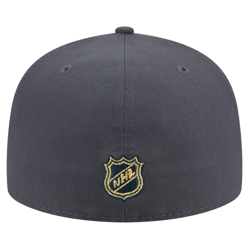 NHL Gray Vegas Golden Knights New Era Oversized Vintage Arch 59Fifty Fitted Hat