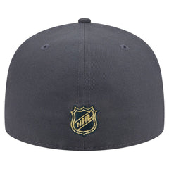 NHL Gray Vegas Golden Knights New Era Oversized Vintage Arch 59Fifty Fitted Hat