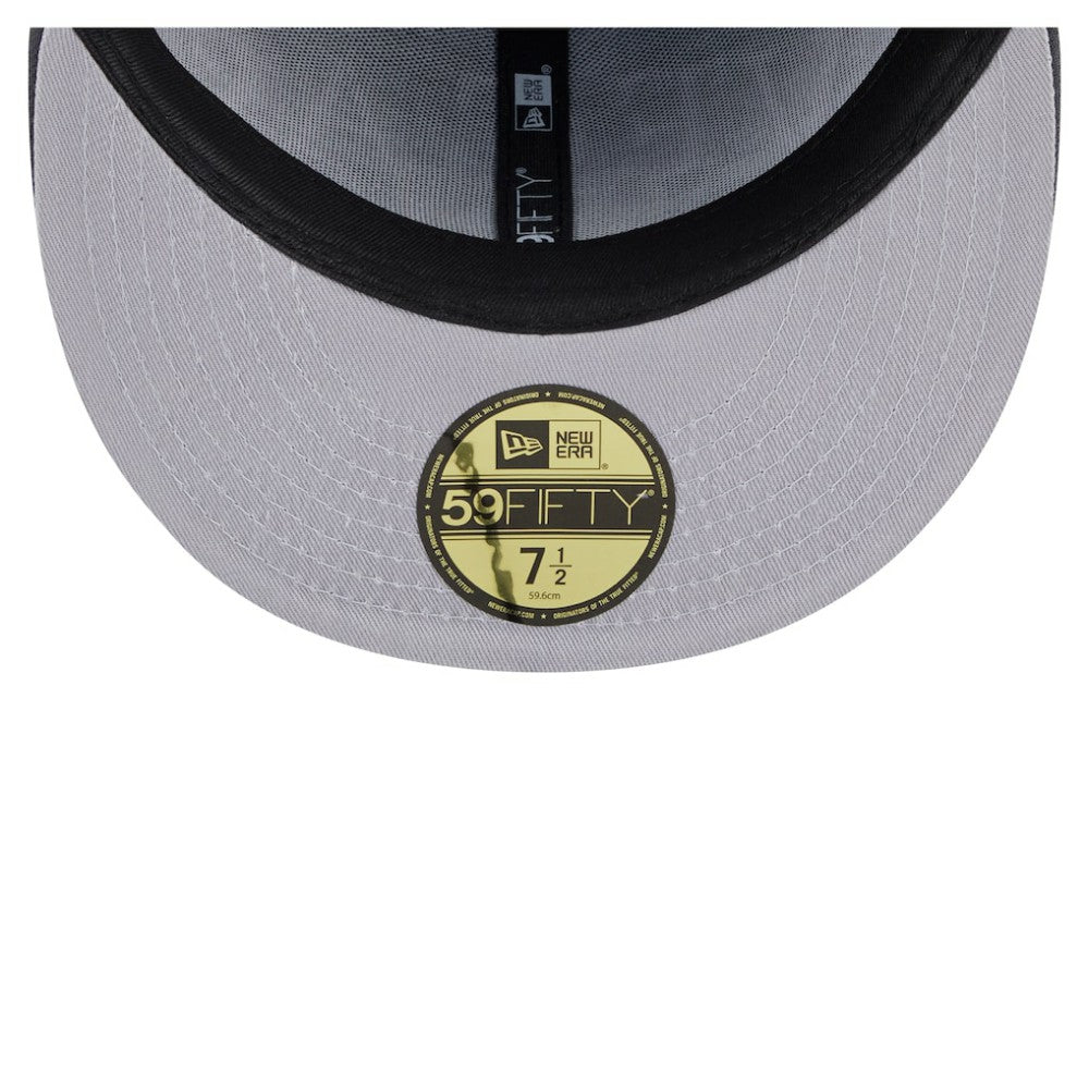 NHL Gray Vegas Golden Knights New Era Oversized Vintage Arch 59Fifty Fitted Hat