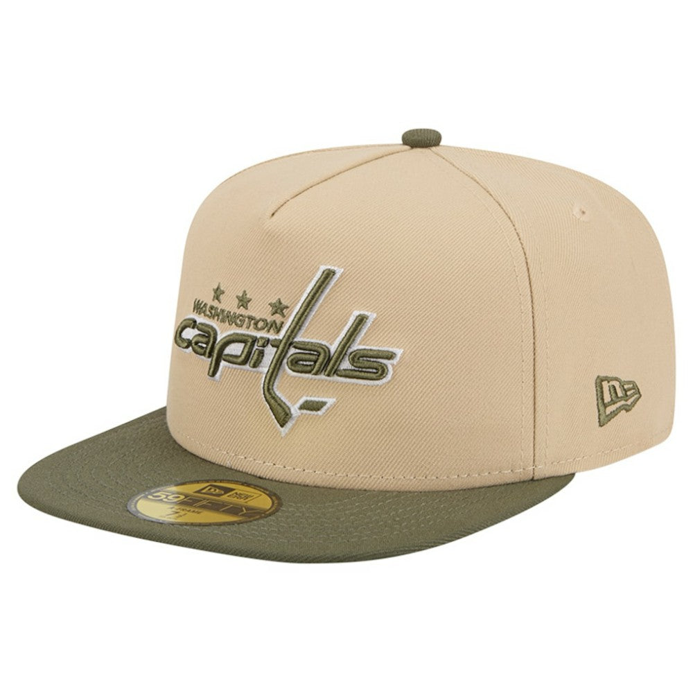 NHL Tan/Olive Washington Capitals New Era Color Pack Two-Tone 59FIFTY A-Frame Fitted Hat