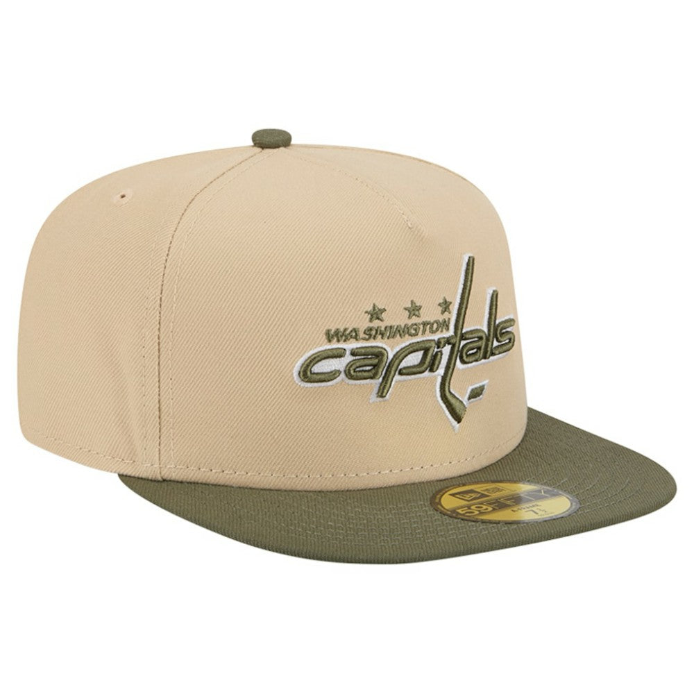 NHL Tan/Olive Washington Capitals New Era Color Pack Two-Tone 59FIFTY A-Frame Fitted Hat