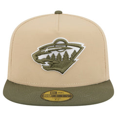 NHL Tan/Olive Minnesota Wild New Era Color Pack Two-Tone 59FIFTY A-Frame Fitted Hat