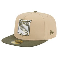 NHL Tan/Olive New York Rangers New Era Color Pack Two-Tone 59FIFTY A-Frame Fitted Hat