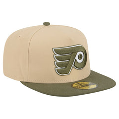 NHL Tan/Olive Philadelphia Flyers New Era Color Pack Two-Tone 59FIFTY A-Frame Fitted Hat