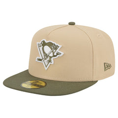 NHL Tan/Olive Pittsburgh Penguins New Era Color Pack Two-Tone 59FIFTY A-Frame Fitted Hat