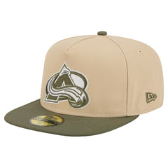 NHL Tan/Olive Colorado Avalanche New Era Color Pack Two-Tone 59FIFTY A-Frame Fitted Hat