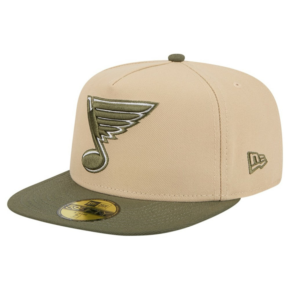 NHL Tan/Olive St. Louis Blues New Era Color Pack Two-Tone 59FIFTY A-Frame Fitted Hat