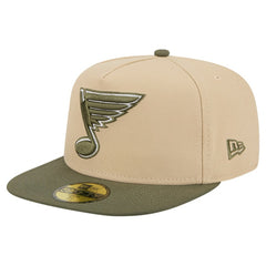 NHL Tan/Olive St. Louis Blues New Era Color Pack Two-Tone 59FIFTY A-Frame Fitted Hat
