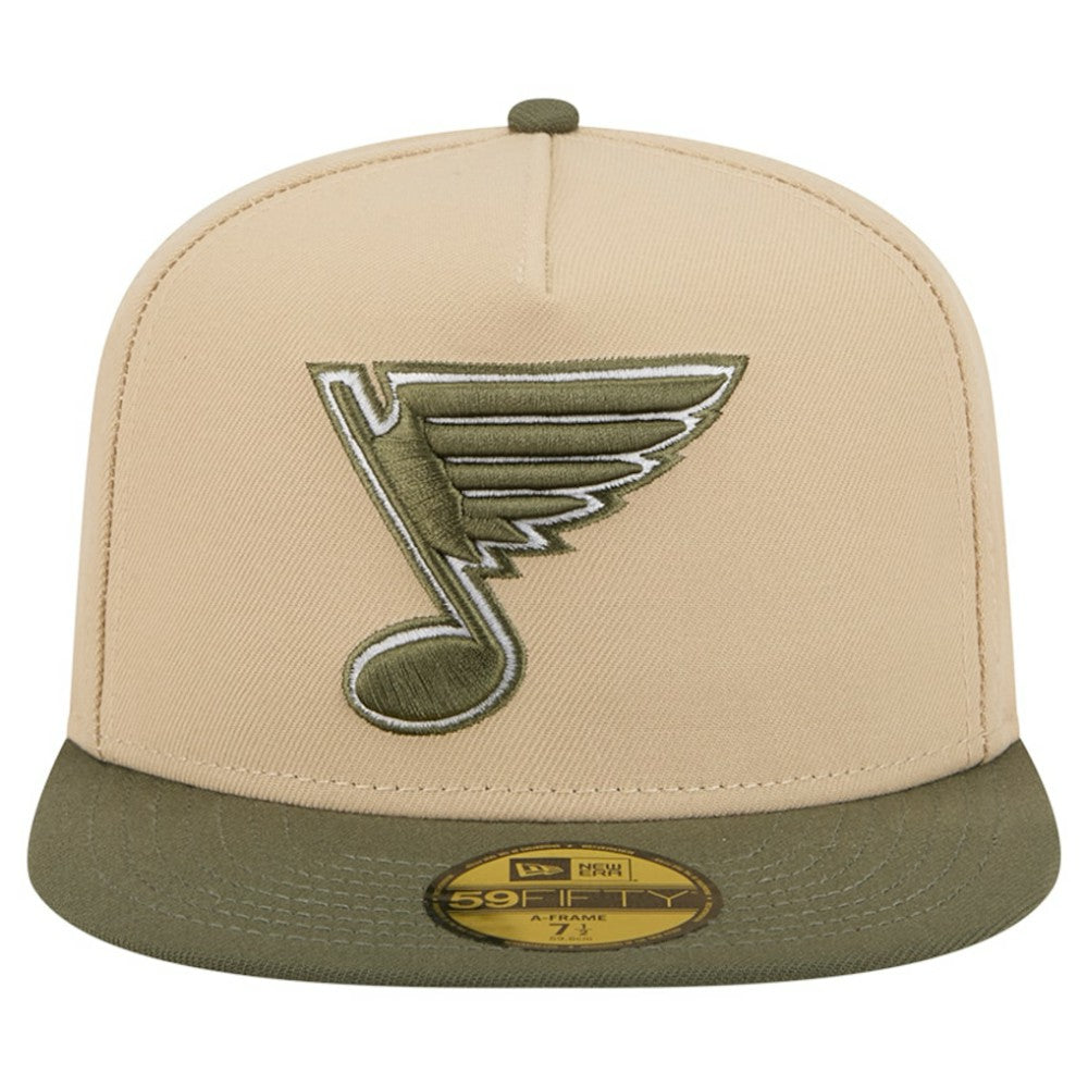 NHL Tan/Olive St. Louis Blues New Era Color Pack Two-Tone 59FIFTY A-Frame Fitted Hat