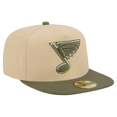 NHL Tan/Olive St. Louis Blues New Era Color Pack Two-Tone 59FIFTY A-Frame Fitted Hat