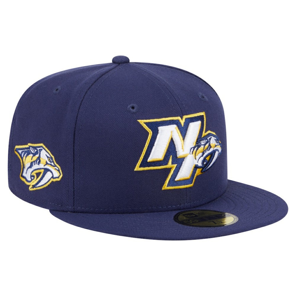 NHL Navy Nashville Predators New Era Deceptor 59FIFTY Fitted Hat