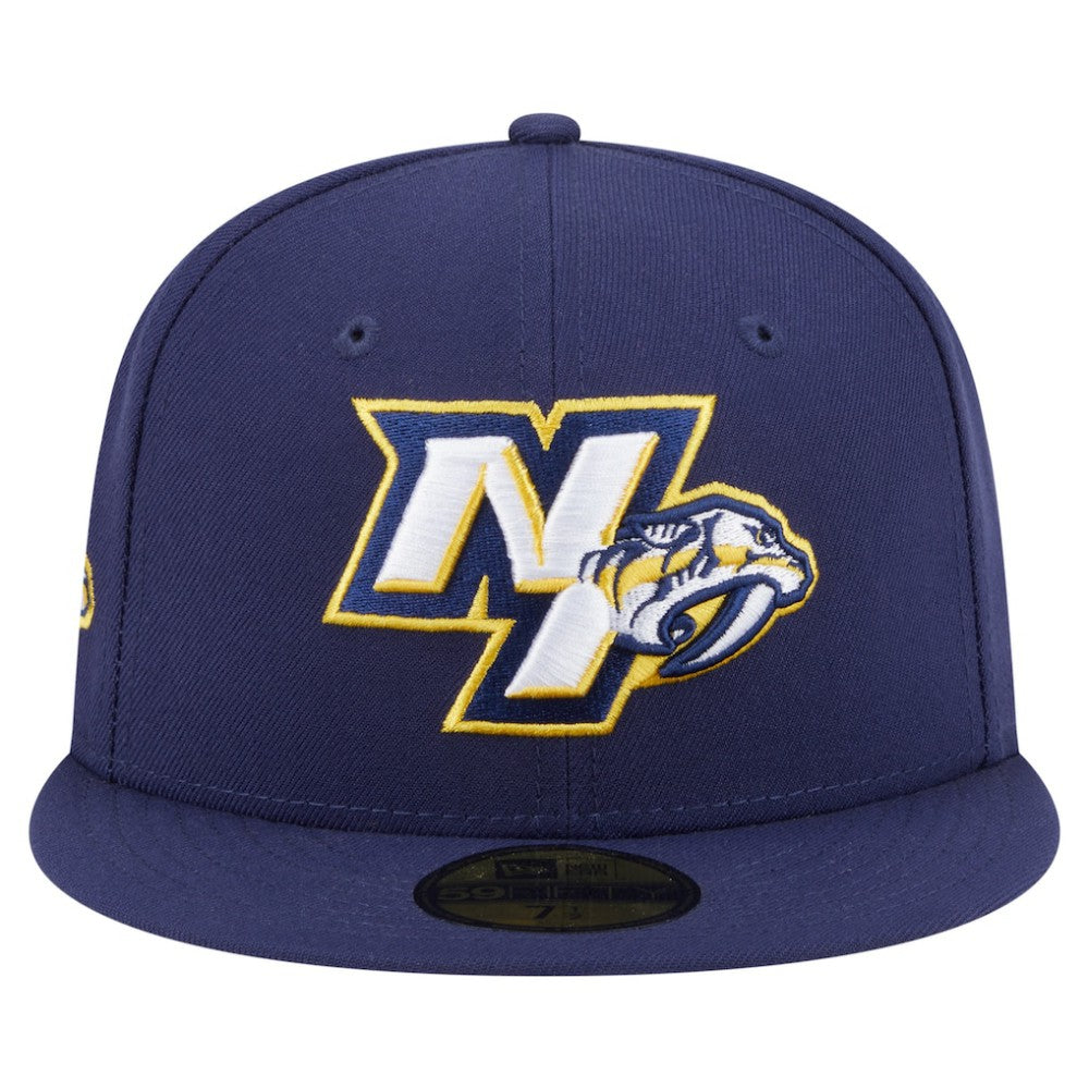 NHL Navy Nashville Predators New Era Deceptor 59FIFTY Fitted Hat