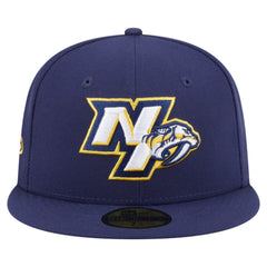 NHL Navy Nashville Predators New Era Deceptor 59FIFTY Fitted Hat