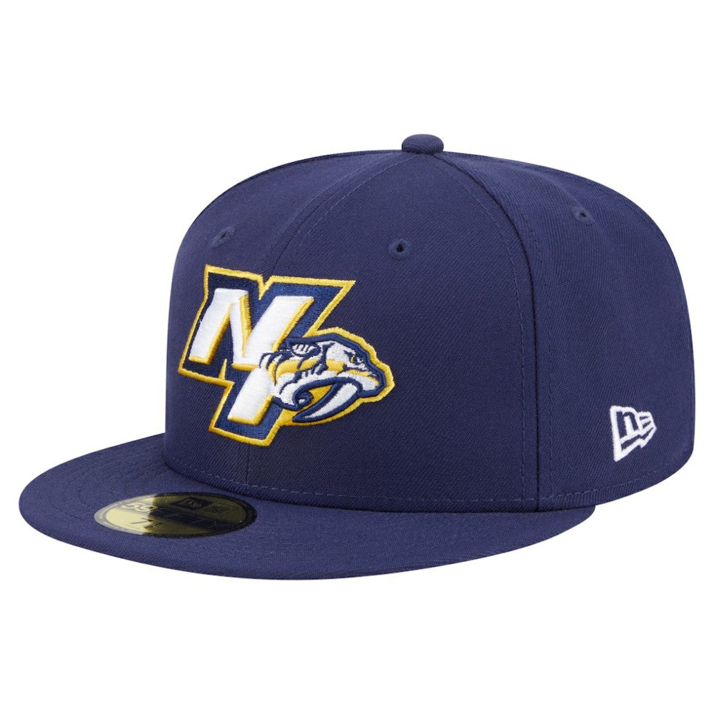 NHL Navy Nashville Predators New Era Deceptor 59FIFTY Fitted Hat