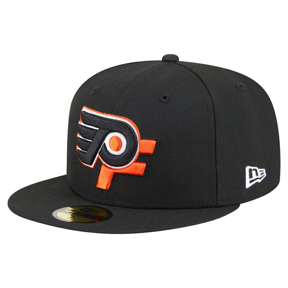 NHL Black Philadelphia Flyers New Era Deceptor 59FIFTY Fitted Hat