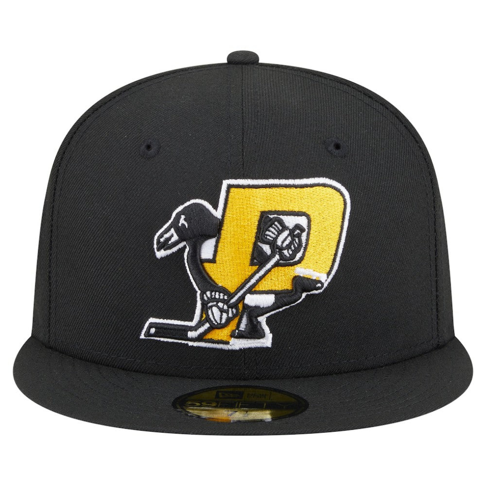 NHL Black Pittsburgh Penguins New Era Deceptor 59FIFTY Fitted Hat