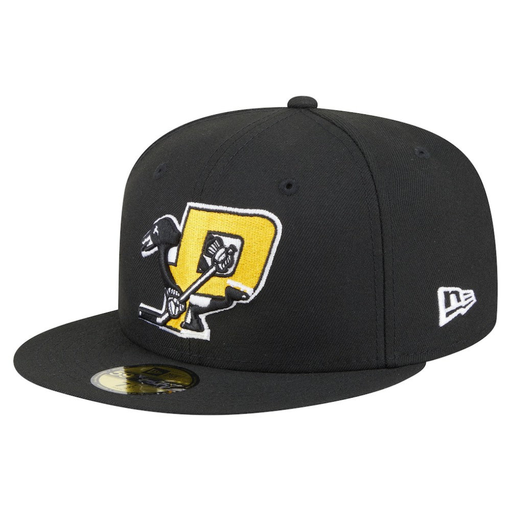NHL Black Pittsburgh Penguins New Era Deceptor 59FIFTY Fitted Hat