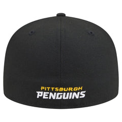 NHL Black Pittsburgh Penguins New Era Deceptor 59FIFTY Fitted Hat