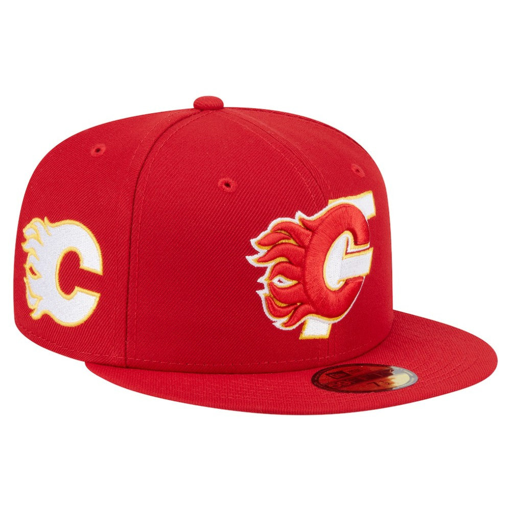 NHL Red Calgary Flames New Era Deceptor 59FIFTY Fitted Hat