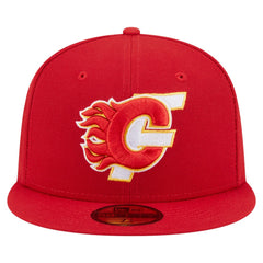 NHL Red Calgary Flames New Era Deceptor 59FIFTY Fitted Hat