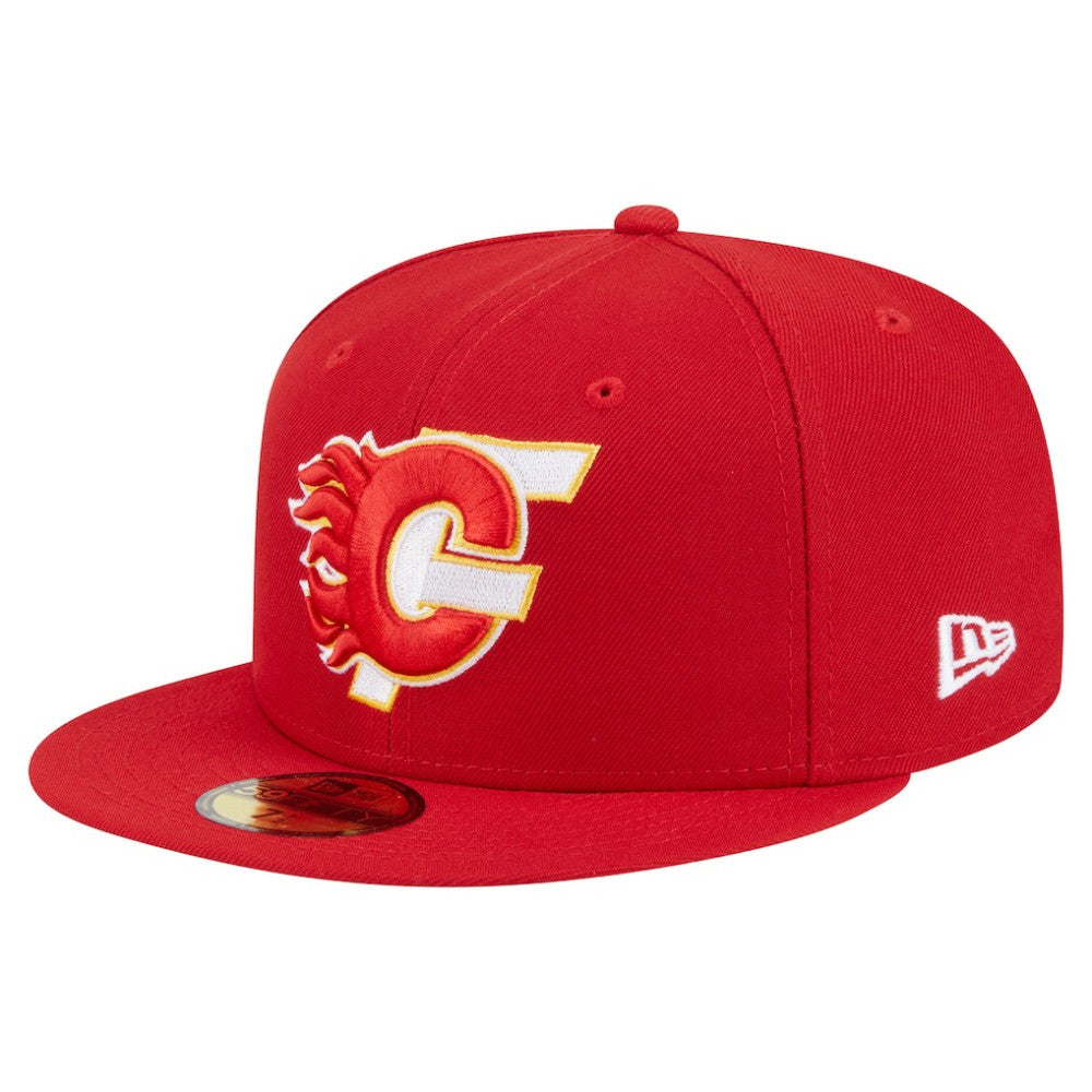 NHL Red Calgary Flames New Era Deceptor 59FIFTY Fitted Hat
