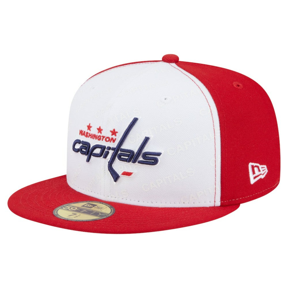 NHL White/Red Washington Capitals New Era Repeat Two-Tone 59FIFTY Fitted Hat
