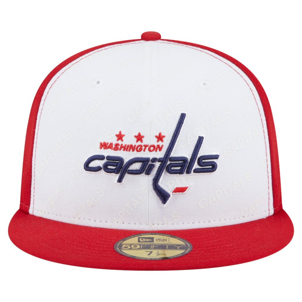 NHL White/Red Washington Capitals New Era Repeat Two-Tone 59FIFTY Fitted Hat