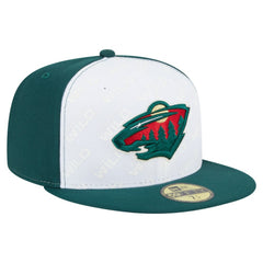 NHL White/Green Minnesota Wild New Era Repeat Two-Tone 59FIFTY Fitted Hat