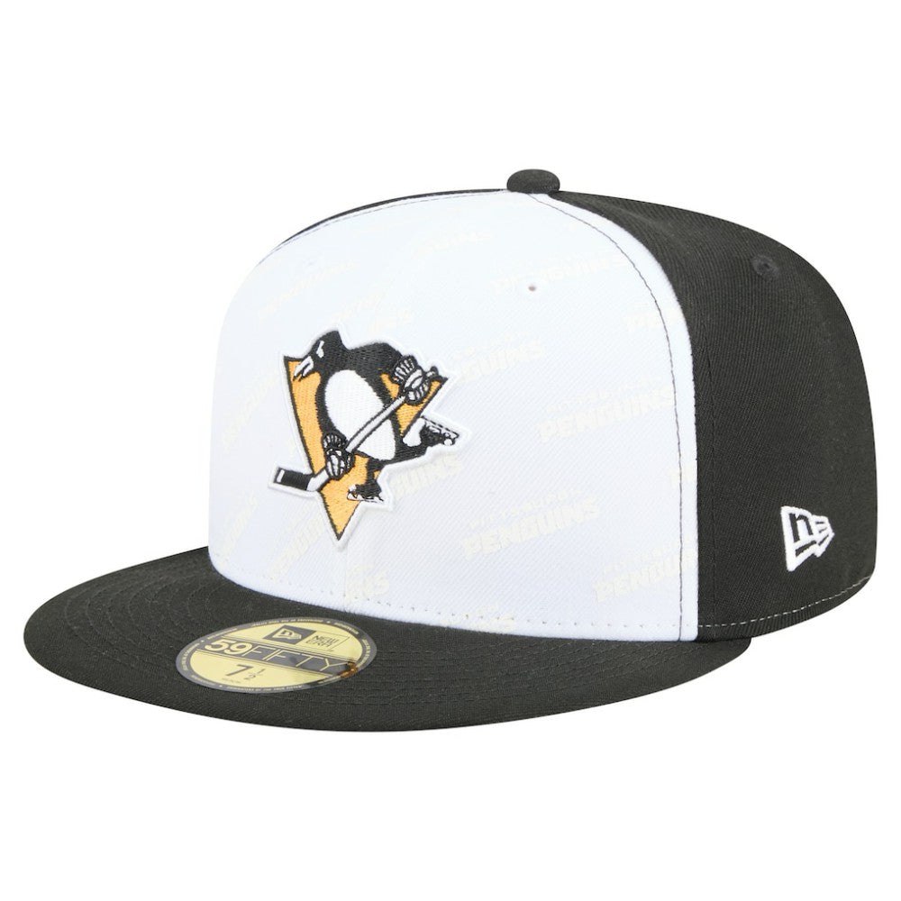 NHL White/Black Pittsburgh Penguins New Era Repeat Two-Tone 59FIFTY Fitted Hat