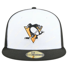 NHL White/Black Pittsburgh Penguins New Era Repeat Two-Tone 59FIFTY Fitted Hat