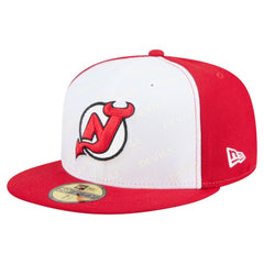NHL White/Red New Jersey Devils New Era Repeat Two-Tone 59FIFTY Fitted Hat