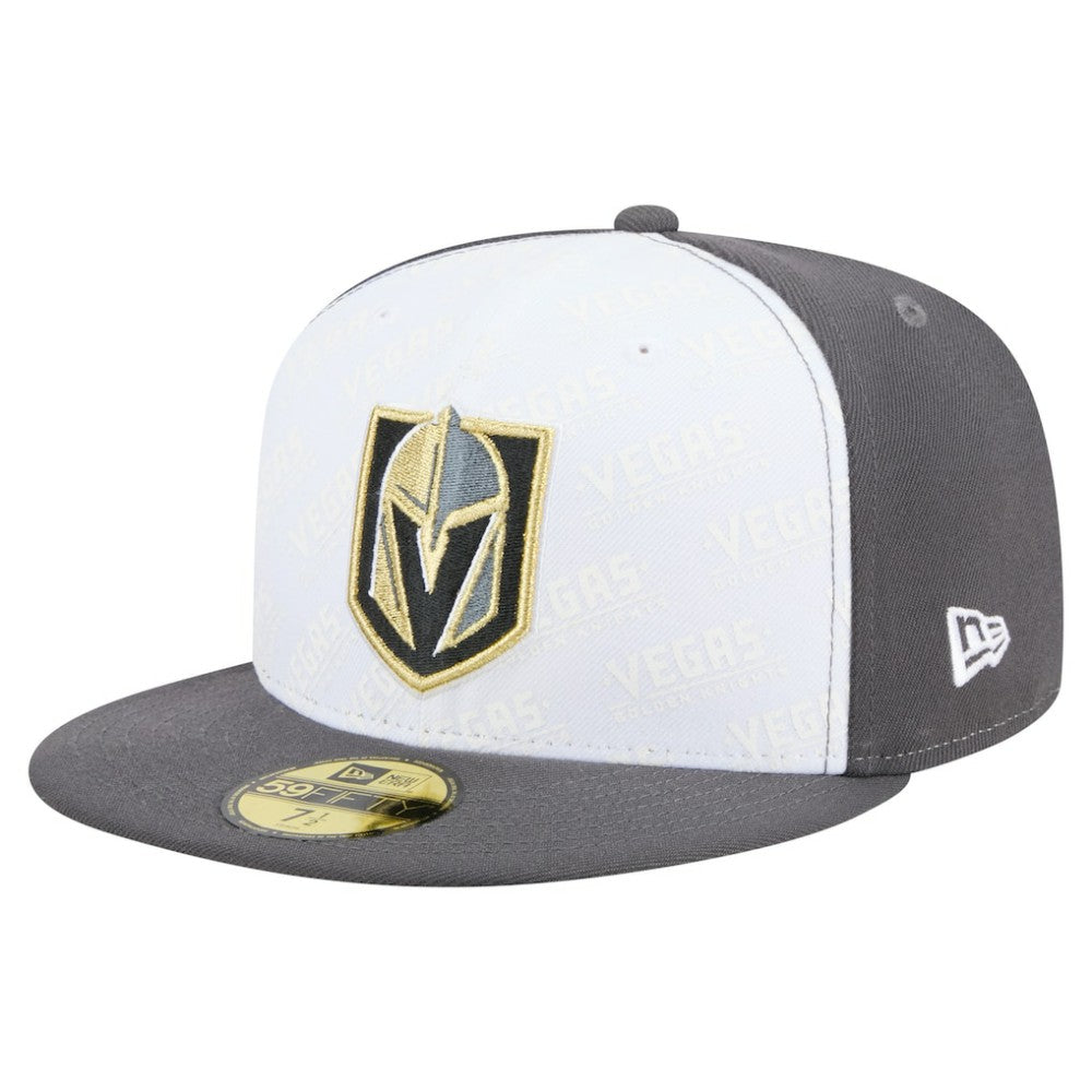 NHL White/Gray Vegas Golden Knights New Era Repeat Two-Tone 59FIFTY Fitted Hat