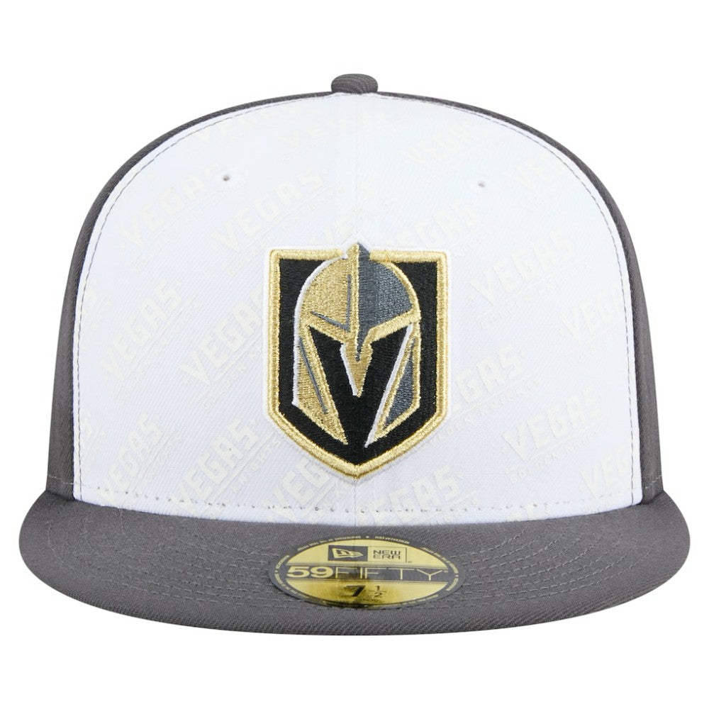 NHL White/Gray Vegas Golden Knights New Era Repeat Two-Tone 59FIFTY Fitted Hat