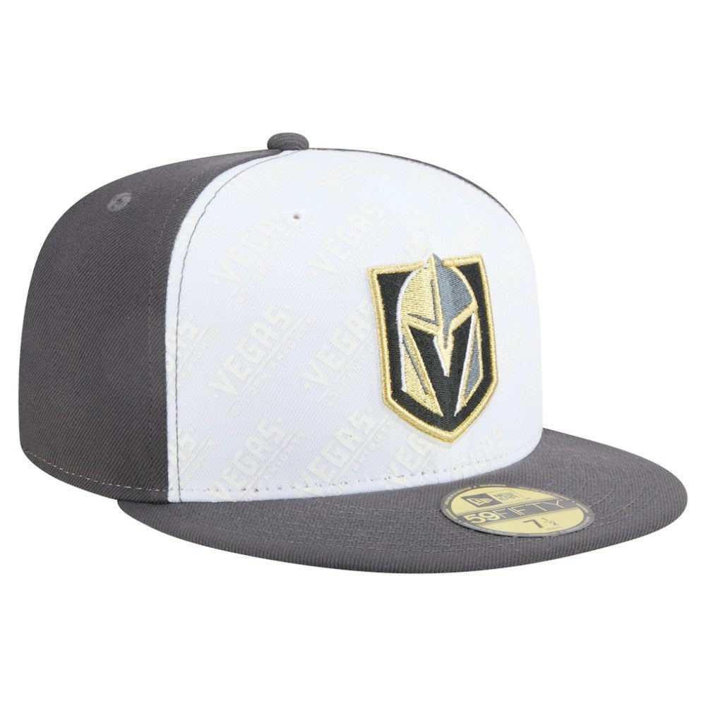 NHL White/Gray Vegas Golden Knights New Era Repeat Two-Tone 59FIFTY Fitted Hat