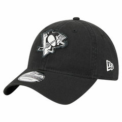 NHL Black Pittsburgh Penguins New Era Stamp Fabric Applique 9TWENTY Adjustable Hat