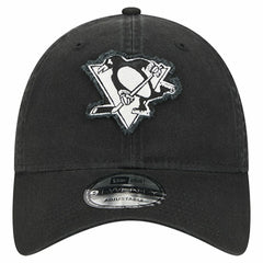 NHL Black Pittsburgh Penguins New Era Stamp Fabric Applique 9TWENTY Adjustable Hat